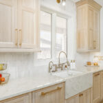 Stained kitchen cabinets