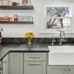 Green kitchen cabinets
