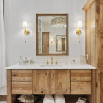 Rustic Hickory bathroom vanity