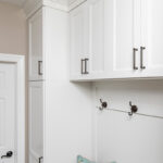 White painted locker cabinet