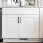 White painted kitchen cabinet