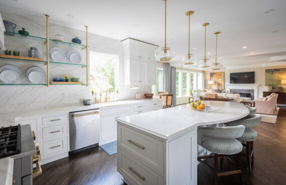 White painted kitchen cabinets