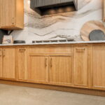 Stained and painted kitchen display