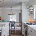 White kitchen and island