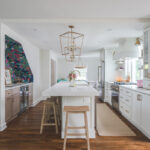 White kitchen and island