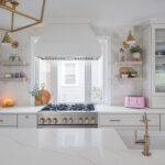 White kitchen and island