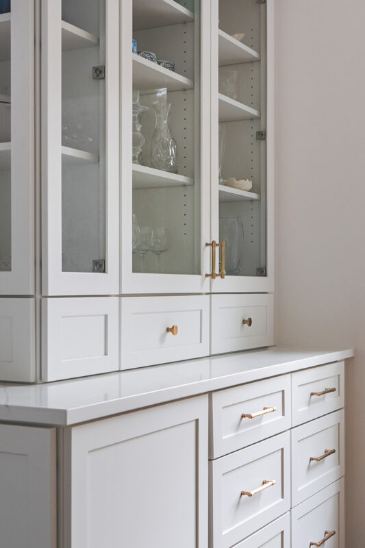 White kitchen and island