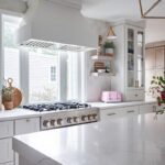 White kitchen and island
