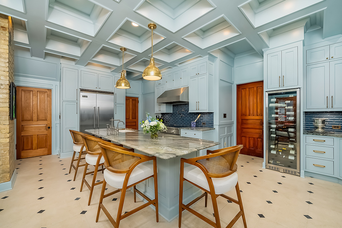 Light blue historic kitchen
