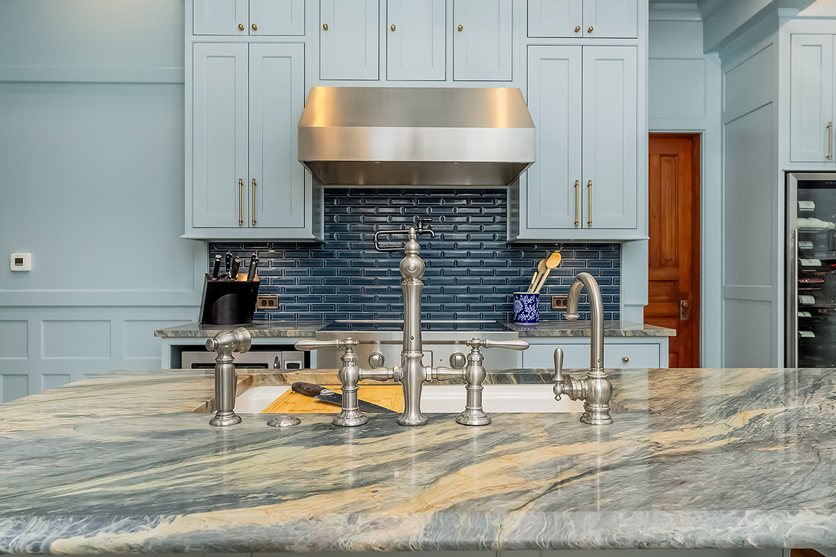 Light blue historic kitchen