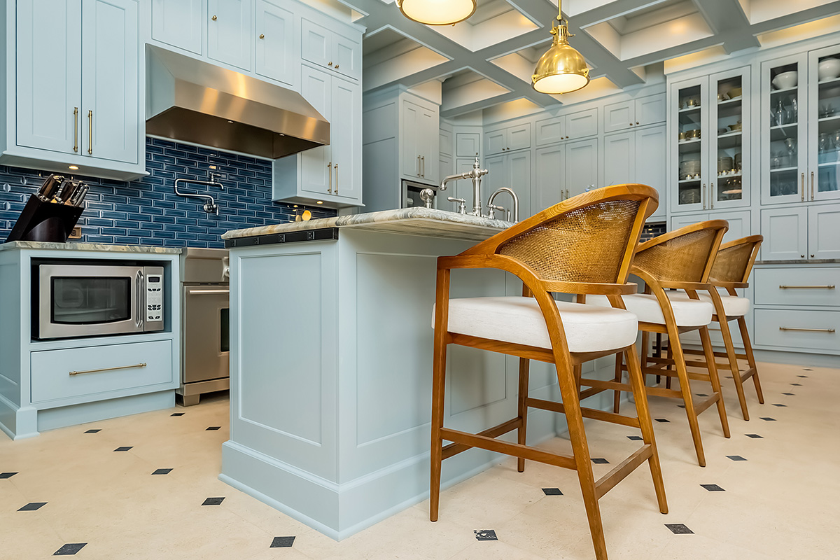 Light blue historic kitchen