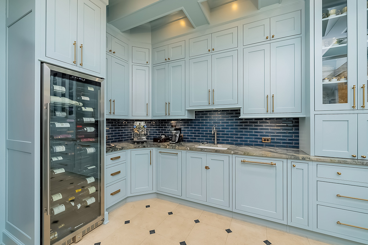 Light blue historic kitchen