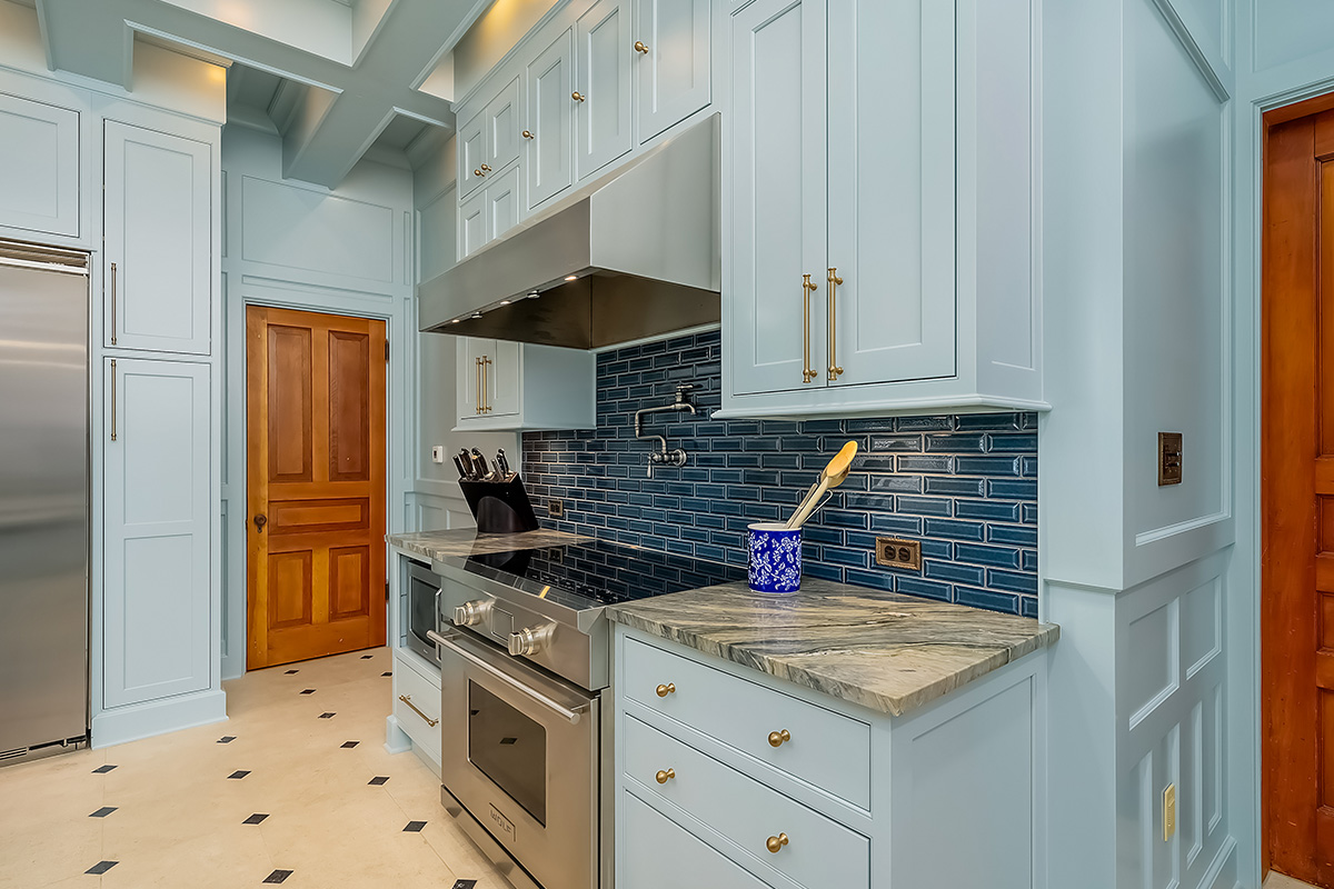 Light blue historic kitchen