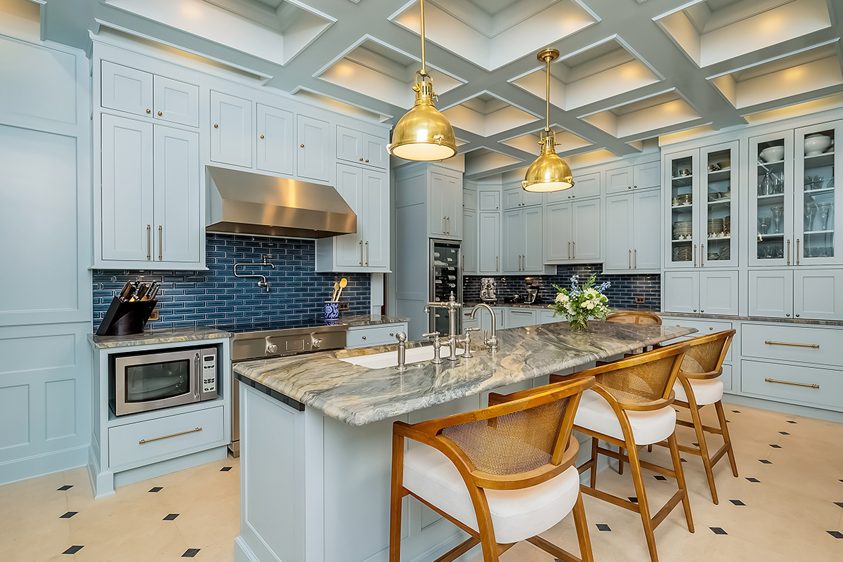 Light blue historic kitchen