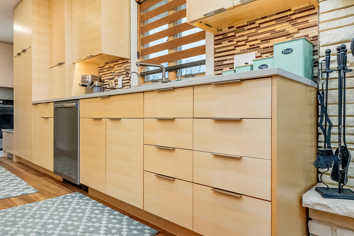 Light maple contemporary kitchen.