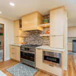 Light maple contemporary kitchen.