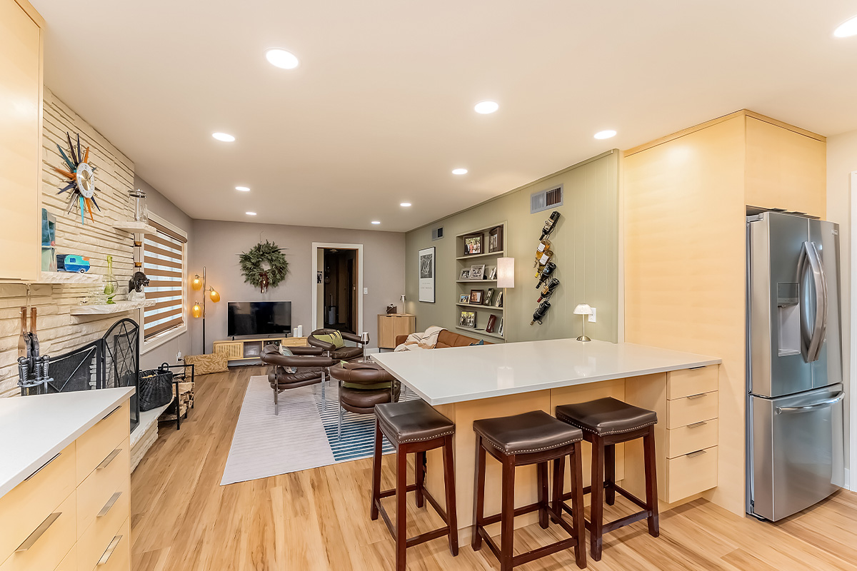 Light maple contemporary kitchen.