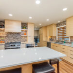 Light maple contemporary kitchen.