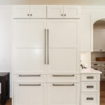 White kitchen cabinets.