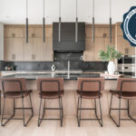 Black and brown stained contemporary kitchen