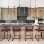 Black and brown stained contemporary kitchen
