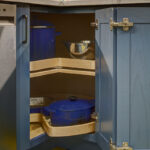 Blue lazy susan cabinet