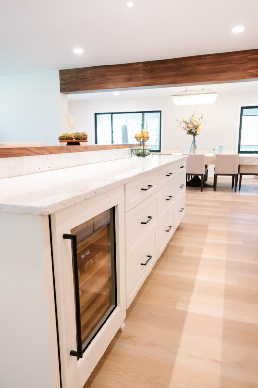 White kitchen island cabinets