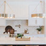 White painted and White Oak in Cashew stain kitchen.
