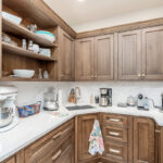 Brown stained pantry