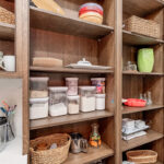 Brown stained pantry