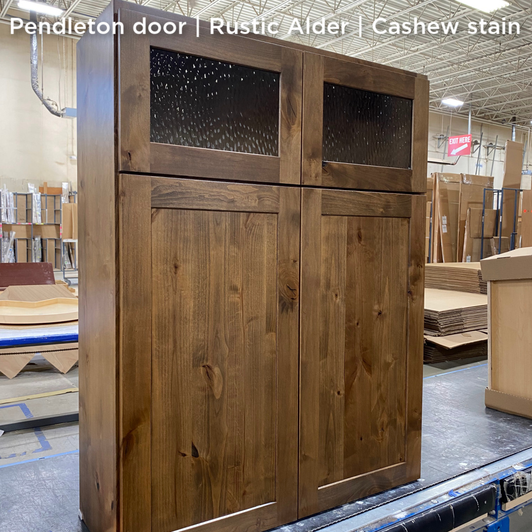 Pendleton door, Rustic Alder Cashew stain